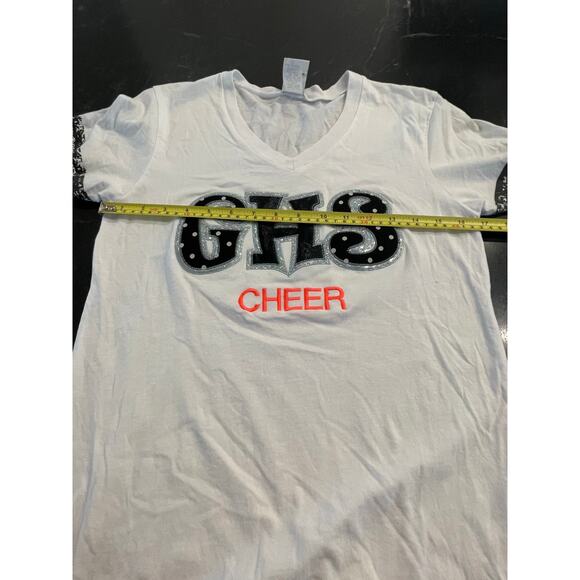 Cheer Mom  SM t-shirt Glam "GHS Cheer" black and white 100% Cotton - Picture 7 of 11